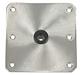 Image of Springfield Marine Kingpin Standard Square Base Plate With Satin Finish - 7in x 7"