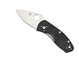 Image of Spyderco Ambitious G-10 Fine Edge, Silver Blade, Black Handle Folding Knife - 5.8in OAL