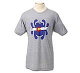 Image of Spyderco Colorado Flag Gray Print T-Shirt - Mens