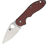 Image of Spyderco Domino Red Weave Folding Knife