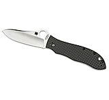 Image of Spyderco Folder Knife w/ Carbon Fiber Handle, Fine Edge Knife - 8.1in OAL