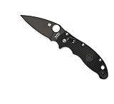Image of Spyderco Manix 2 Lightweight Black Blade Plain Edge Folding Knife