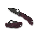 Image of Spyderco Sp Manbug Burgandy Lightweight Cts-pd#1 Black Blade Plainedge