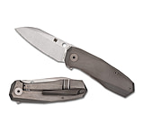 Image of Spyderco TECNHO 3, Folding Knife, 2.64 Drop Point Blade, CTS XHP Blade Steel, 6.32 Overall Length, R.I.L. Lock, Satin Finish, Silver Blade, Gray Titanium Handle