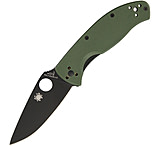 Image of Spyderco Tenacious Green G10 Plain Blk Folding Knife