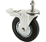 Image of Steelex Rubber Swivel Caster, M12x1.75 Threaded Mount with Lock