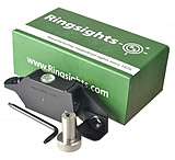 Image of Strike Industries PS/P90 Ring Sight HC-14, Green Center Dot and Green Fiber Optic, Aluminium Housing
