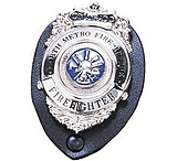 Image of Strong Leather Clip-on Badge Holder Shield