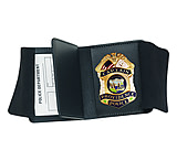 Image of Strong Leather Side Open Double Id Badge Case - Duty Style