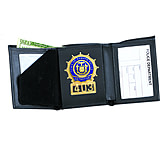 Image of Strong Leather Tri-fold Badge Wallet, Badge Cut 700-1000