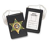 Image of Strong Leather Recessed Magnetic Badge And Id Holder