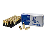 STV Scorpio Ammo 9mm Luger, 115 grain, Full Metal Jacket, 50 Rounds Rifle Ammo, S9MM115F