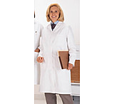 Image of Superior Uniform Womens Polyester/Combed Cotton Poplin Lab Coats, WORKLON 438-M Labcoat Lady Wh Poplin M