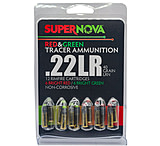 SUPERNOVA .22 Long Rifle 40 Grain Lead Round Nose Green and Red Tracer Rifle Ammo, 12 Rounds, PMSN22LR-MP