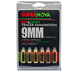 SUPERNOVA 9mm Luger 119 Grain Full Metal Jacket Green/Red Tracer Pistol Ammunition