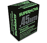 Supernova .45 ACP 225 Grain Full Metal Jacket Green Tracer Brass Cased Pistol Ammunition