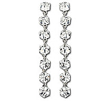 Image of Swarovski Cube Comet Argent Light Pierced Earrings 910849