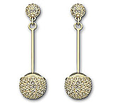 Image of Swarovski Dolce Pierced Earrings, gold-plated 969426