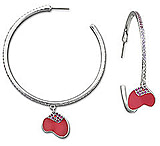 Image of Swarovski Garnet Pierced Earrings 993878