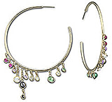 Image of Swarovski Grapes Hoop Earrings 993809
