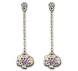 Image of Swarovski Green Pierced Earrings 993777