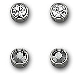 Image of Swarovski Harley Jet Hematite Pierced Earrings Set 992847