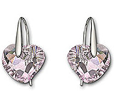 Image of Swarovski Heart Rosaline Pierced Earrings 994783