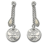 Image of Swarovski Signature Light Grey Opal Pierced Earrings 958804
