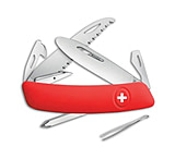 Image of Swiza J06 Junior Button Lock Swiss Pocket Knife Red 2.75 Satin 952F82AA