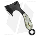 Image of T.M. Hunt Custom Lil Billy Bad Axe Clear/Firefly Glow 1.25in Keychain