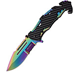 Image of TAC Force Linerlock Assisted Opening Folding Knife with Grooved Aluminum Handle
