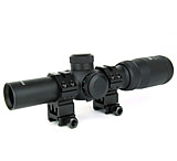 Image of Tacfire 1-4X24 Tri. Illuminated First Focal Scope/Rings/Mil-Dot Reticle / Etched Glass