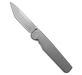 Image of Tactile Knife Company Tactile Knife Co. Rockwall Liner Lock Knife Smooth Ti Tanto 3 Stonewash 4F6A4B21