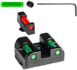 Tag Precision Glock TSF TAC 10MM/.45 ACP Pistol Sights Fiber Optic, 20, 21, 25, 29, 30, 31, 32, 37, 40, 41, Excludes M.O.S. Models, Black, 001BE002BG