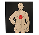 Image of Target Barn B-21 Reversed Police Silhouette Paper Targets With Red Center 100 Per Pack SPECB-21XRC