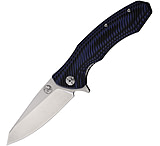 Image of Tassie Tiger Knives FB Linerlock Black/Blue Folding Knife