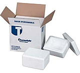 Image of Tegrant Thermosafe ThermoSafe Thick and Thin Wall Insulated Shippers, Expanded Polystyrene, ThermoSafe Brands 452 Thick Wall, Foam Only, Case of 3