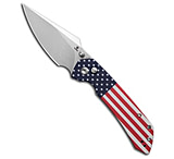 Image of Tenable Knives Tenable Fenrir Button Lock Knife American Flag Jade G-10 3.4 SW CAEC024F