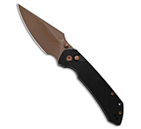 Image of Tenable Knives Tenable Fenrir Button Lock Knife Black G-10 3.4 Rose Gold 14C28N T1034F2 DC168085