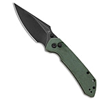 Image of Tenable Knives Tenable Fenrir Button Lock Green Micarta 3.4 Black SW 14C28N T1034F5 *DISC* C6A4F17C