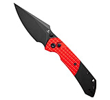 Image of Tenable Knives Tenable Fenrir Button Lock Knife Red &amp; Black Aluminum + Frag 3.4Black SW CF557BF3