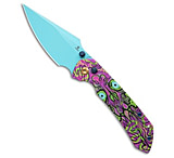 Image of Tenable Knives Tenable Fenrir Button Lock Knife Undead Jade G-10 3.4 Blue 35E521E3