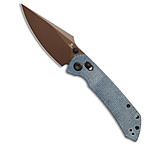 Image of Tenable Knives Tenable Fenrir Crossbar Lock Knife Blue Micarta 3.4 Rose Gold 4A4965E4