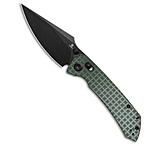 Image of Tenable Knives Tenable Fenrir Crossbar Lock Knife Green G-10 Frag 3.4 Black Stonewash 7146973D