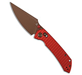 Image of Tenable Knives Tenable Fenrir Crossbar Lock Knife Red Diamond Aluminum 3.4 Rose Gold 0B1F6236