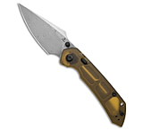 Image of Tenable Knives Tenable Fenrir Top Liner Lock Knife Amber Ultem 3.4 Damascus D1295812