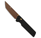 Image of Tenable Knives Anomaly Tanto Crossbar Knife Black Aluminum 3.1 Rose Gold BC02A332