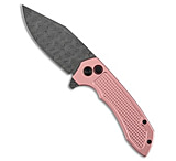 Image of Tenable Knives Entity Button Lock Knife Rose Gold 3.5 Water Ripple Damascus E5E48551