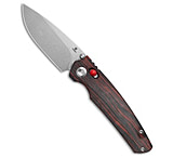 Image of Tenable Knives Raven Crossbar Lock Knife Red/Blk G-mascus 3.5 Stonewash B522314B