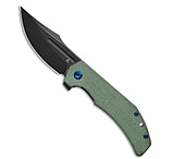 Image of Tenable Knives Tenable Orion Liner Lock Knife Green Micarta 3.1 Black SW Milled E3EA8D8F